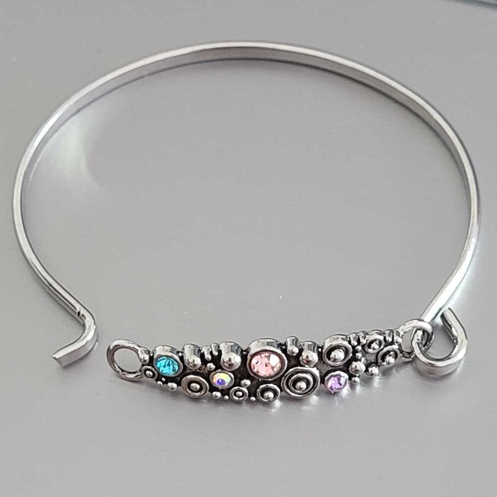 Bubbling Multi Bracelet silver tone